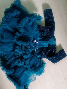 Elegant Blue Girls' Party Dress