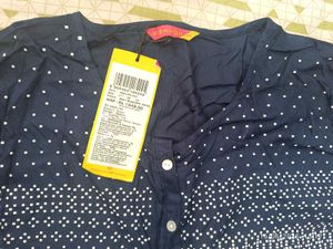 New Unused Xxl Bird Print Navy Dress