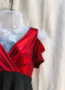 Stylish Red &amp; Black Party Dress