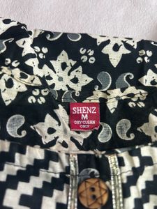 Black Printed Kurta Set