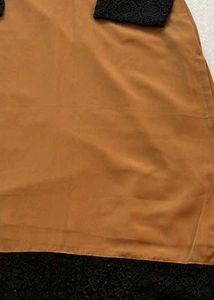 Straight Kurti With Lace Detailings Collar Neck