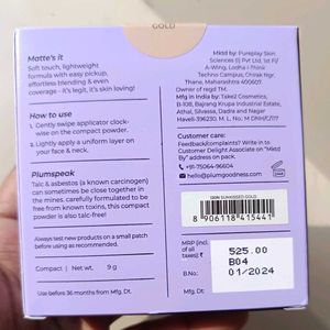 LEGIT MATTE TALC FREE COMPACT SPF 15