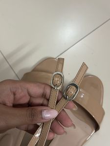 nude strappy heels