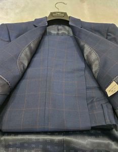 Brand New Park Avenue Blue Checkered Suit