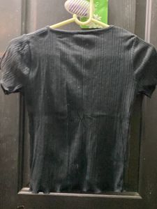 Front Button Crop Top