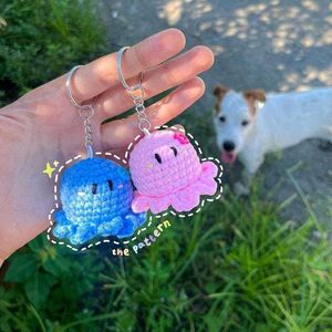 Chrochet jellyfish Keychain