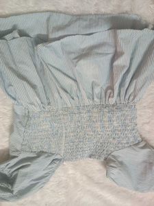 Striped Puff Sleeve Top