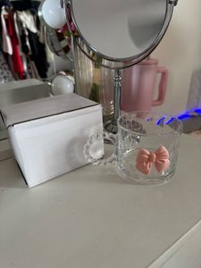 Cute Glass Cup with Pink Bow