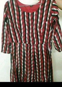 Flared Ethnic Padded Dress