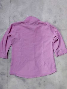 Lavender Button-Down Top