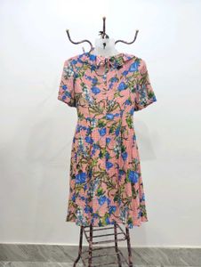 Vintage Floral Ruffle Dress