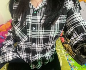Black Short Shirt For Woman
