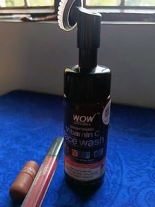 WOW Face Wash Vitamin C With 2lipstic