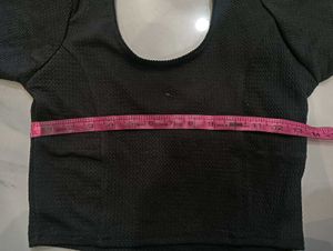 NEW Black Readymade Saree Blouse