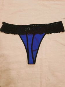 XXL Blue Lace Thong