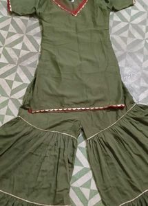 Green Kurta Palazzo Set
