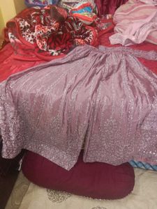 Elegant Lavender Pakistani Suit