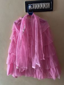 Pink Girls Lehenga Choli Set