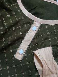 Olive Green Kurta Set