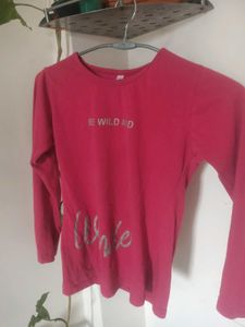 Pink 'Be Wild' Long Sleeve Top