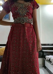 Maroon Embroidered Lehenga CholiSet