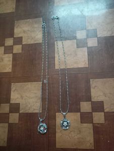 Silver Charm Pendants (Set of 2)