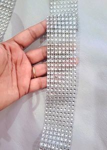🥳beautiful Attractive Silver Colour Lace