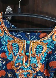 Navy Blue Color Beautiful  Frock Style 2xl Size