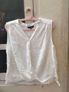 White Sleeveless Top