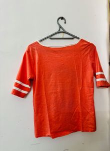 Coral Color T Shirt For Women