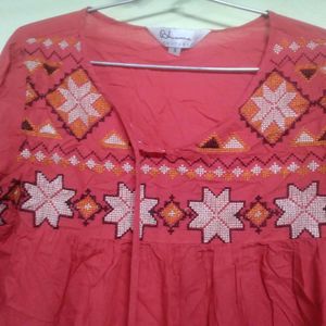 Embroidered Tunic Top