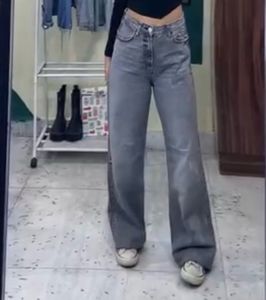 charcol wide leg jeans