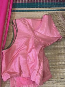 Pink Floral Embroidered Indian Lehenga Set