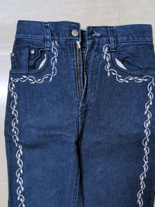 Embroidered Denim Jeans