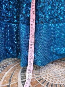 Party Wear Sequence Lehnga-Teal