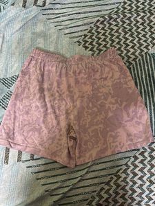 Cute Purple Panda Graphic Print Shorts – Small Siz