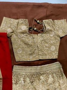Elegant Golden Lehenga Choli Set