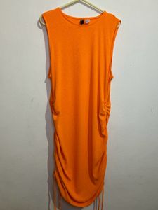 Orange Bodycon Mini Dress