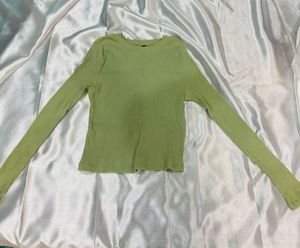 Beautiful Full Sleeve Green Zudio Top For Sale