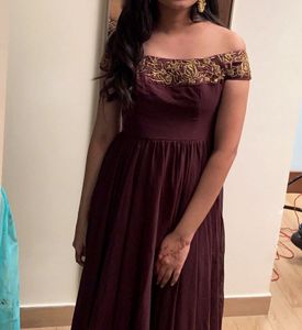 Elegant Off-Shoulder Embroidered Dress