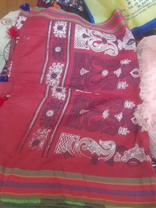 printed cotton saree