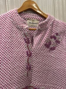 Portmor Embellished Checkered Top