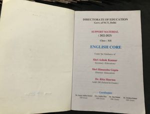 English Book | Class 12th | Support Material
