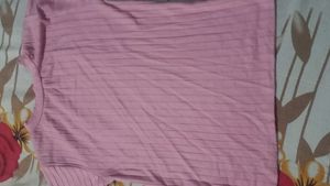 Pink Ribbed Tee