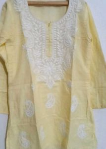 Elegant Yellow Kurta   ||Thread Work||