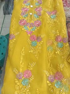 Yellow Embroidered Salwar Kameez