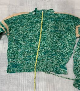 Unique Two-Tone Knit Sweater