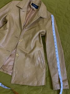 Vintage light Nude Leather Blazer Bust 34-36