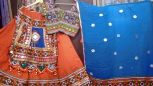 Orenge  Garba Choli