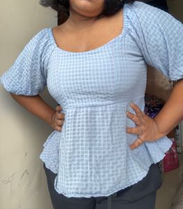 Korean Peplum Top